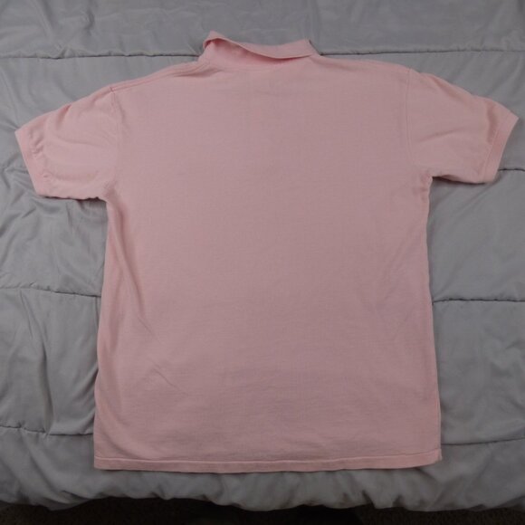 Lacoste Polo Shirt Large Size 6 Pink Green Crocodile Outdoors Tennis Mens - Picture 5 of 7